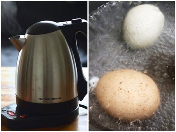 Ấm đun siêu tốc có thể được dùng để luộc trứng