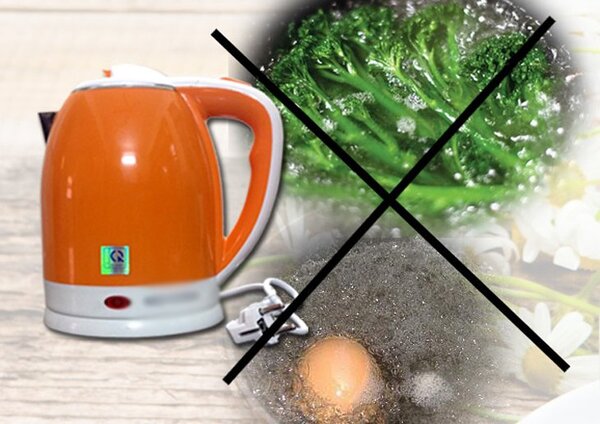 Không nên luộc trứng bằng ấm siêu tốc thường xuyên